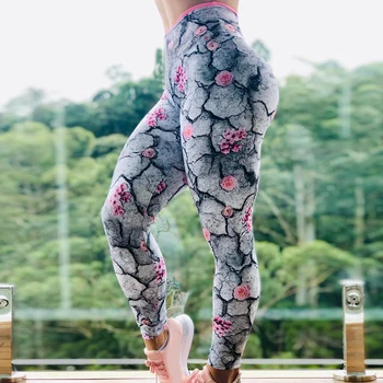 2020 Înaltă Talie Pantaloni de Yoga pentru Femei Fitness Sport 3D Imprimate Jambiere Elastice sală de Gimnastică Antrenament Colanti S-XXXL Rulează Pantaloni Plus Dimensiune