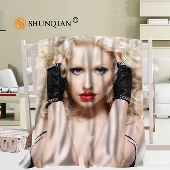 Personalizat Christina Aguilera Coral Pături de Călătorie Canapea Falafel Pături Moi, Pufoase, Calde 56x80inch 50X60inch 40X50inch