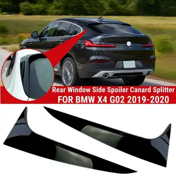 Pereche Verticale Spoilera Masina din Spate, Geam Lateral, Spoiler Canard Splitter Pentru BMW X4 G02 2019-2020 Auto de Înlocuire Părți Exterioare