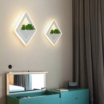 Nordic planta lumini de perete Creative noptiera dormitor tranșee living modern simplu culoar acrilice de Interior modern, LED lampă de perete