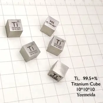 8 buc Element Cube Set 10mm Metal Densitate Cuburi de zi cu Zi Metale Tabelul Periodic Colecție de Zinc Crom Titan Ni Al C Mo Cu