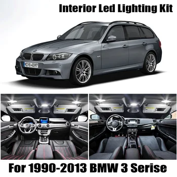 Pentru 1990-2013 BMW E36 E46 E90 E91 E92 E93 M3 Alb Canbus led-uri Auto Pachet de iluminare interioară Kit led-uri lumini de interior