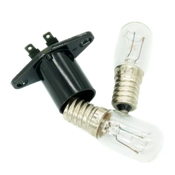 5Pcs E14 Led Lampă Titularului Adaptor 220V 15W Lumina Cuptor cu Microunde Părți 4cm Lățime Picior Curbat Rezistent la Temperaturi Ridicate Titularul de Lampă
