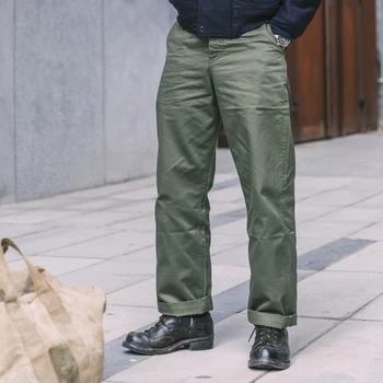 Bronson WW2 1942 Armata SUA Militare Chinos Vintage Barbati Casual Pantaloni Kaki se Potrivesc Vrac