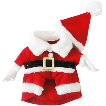 De Crăciun Drăguț Pentru Animale De Companie Dress Up Livrările De Animale De Companie De Trei-Dimensional De Transformare Haine De Moș Crăciun Costum + Hat