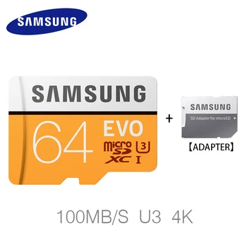 Original Samsung EVO 32GB 64GB 128GB SDHC, mini Carte Memoire C10 64GB SDXC U3 Cartao SD în condiții de siguranță pentru Smartphone-uri de Memorie Flash reader