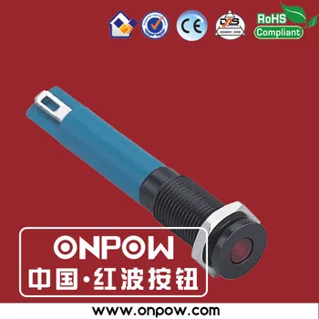 ONPOW 6mm cap plat pin terminal negru indicator lampă de semnalizare GQ6T-D/R/12V/A