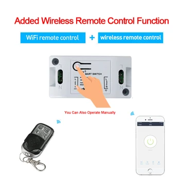 Smart Switch 1 Banda WiFi RF Control de la Distanță APP 433 MHz Wireless Panou de Perete cu intrerupator Inteligent Acasă de Automatizare Modulul de Control Diy