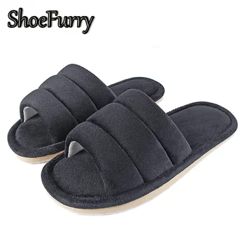 ShoeFurry Acasă Papuci Femei De Mari Dimensiuni Pantofi De Bumbac Moale De Catifea Doamna Interior Pluș, Papuci Calde De Iarnă Cu Blană Papuci De Casa Pantofi