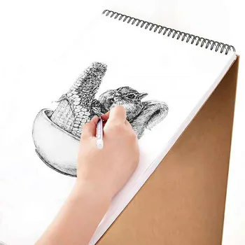A3/A4 50 Coli Spirală Schite pentru Desen în Acuarelă Marker Albumul de Pictură Kraft Cover Sketch Pad Papetarie Rechizite