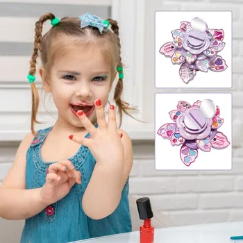 Prima Alegere Cosmetice de Jucărie Set Fata Casă de Joacă Lavabil Princess Make-up Rotirea Flori de Cutie de Cadouri pentru Copii