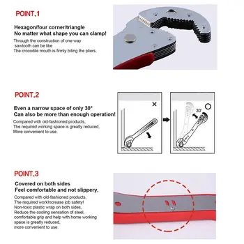 9-45mm Universal Reglabil Magie Cheie Multi-funcție de Scopul Cheie de Țeavă Acasă Unelte de Mână Quick Snap Grip