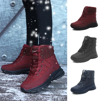 NEWDENBER Femei Cizme de Zăpadă de Moda Casual Femei Pantofi Cald Iarna Glezna Cizme de Zapada Femeie Pantofi de Brand Platforma Cizme Tocuri Botas