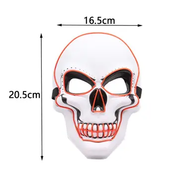Halloween Masca Unisex LED Maske Aprinde PVC Măști de Partid Neon Maska Cosplay În Întuneric Masque Luminos Jucărie