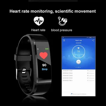 Brățară inteligent Monitor de Ritm Cardiac Monitor de Presiune sanguina Ceasuri de Fitness Step Counter Mesaj Împinge pk fitbits mi Band 2 3