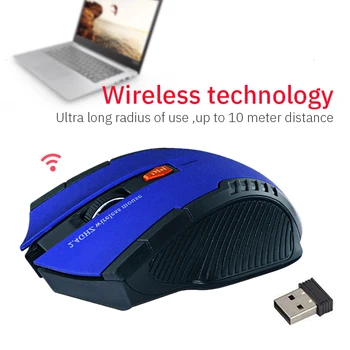 Mini USB Wireless Mouse gamer de PC Laptop de Gaming 1600DPI 2.4 GHz 6 Butoane Mouse-ul Optic pentru Calculator Desktop ,cu Receptor