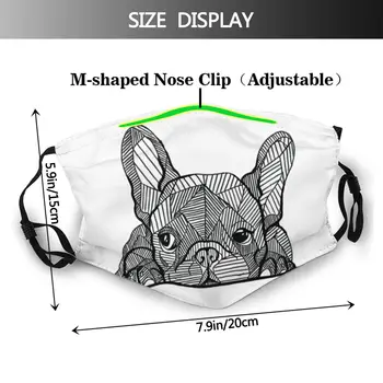 Bulldog francez Catelus Lavabil la Modă Gura Masca de Fata cu filtru Anti Ceata Rece Dovada Clema Capac Protecție Inabusi Bărbați Femei