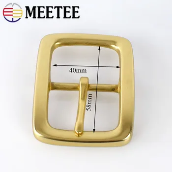 Meetee 40mm Monofazate Catarame de Alamă Cupru Pur Metal Pin Catarame pentru Barbati Curea Blugi Decor DIY Pielărie Hardware