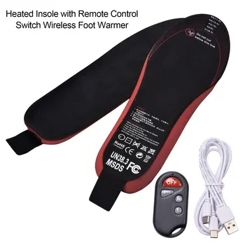 USB Electrice Incalzite Tălpi de Pantofi Cu Control de la Distanță 3.7 V 2100MA Baterie de Cald Șosete Pad Mat Încălzire Branțuri Pentru Schi de Vânătoare
