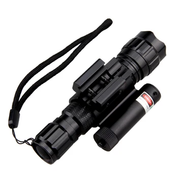 501B CONDUS de Airsoft Linterna Armă de Vânătoare Q5 Lanterna Verde Pușcă Lumina+20mm Rail Mount Laser Pen Dot+18650+CR2+Incarcator USB