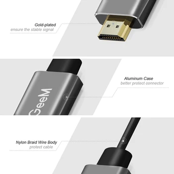 QGeeM HDMI la Mini DisplayPort Convertor Adaptor Cablu 4K x 2K HDMI la Mini DP Adaptor pentru HDMI Echipat Sisteme Mini DP la HDMI