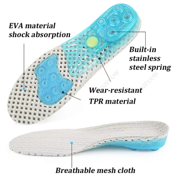 VAIPCOW EVA Primăvară silicon ortopedice suport arc Tălpi insertii de picioare plate ortezare pantofi unic Fasciita Plantara,picior de îngrijire