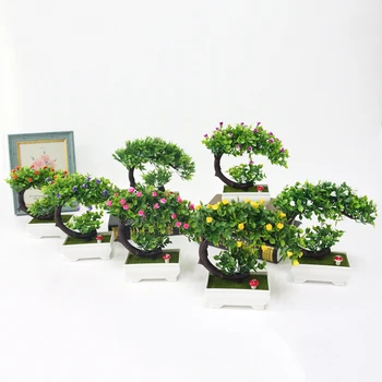 JAROWN Plante Artificiale de Flori False Bonsai Decor Acasă Flores Simulare de Plastic Ghiveci Decoratiuni de Nunta Cadou