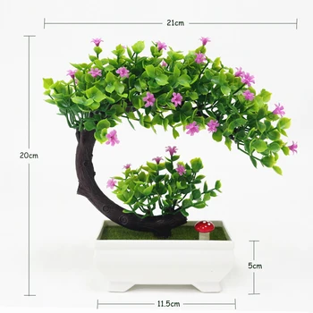 JAROWN Plante Artificiale de Flori False Bonsai Decor Acasă Flores Simulare de Plastic Ghiveci Decoratiuni de Nunta Cadou