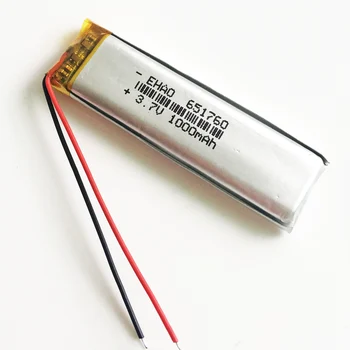 651760 3.7 V 1000mAh baterie litiu polimer lipo baterie Reîncărcabilă pentru KTV uz casnic microfon cu fir microfon audio GPS Camera