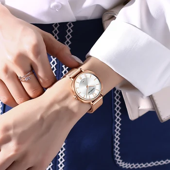 CRRJU Rose gold Ceas de mână pentru Femei Ceasuri de Lux, Marca de Oțel Doamnelor Cuarț Femei Ceasuri Relogio Feminino Montre Femme