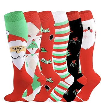 5 perechi mulțime pack femei bărbați elastic Crăciun ciorapi de Compresie în aer liber Nailon respirabil sport fotbal de stocare a proteja picioarele