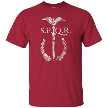 Spqr Gladius Roman Vultur Roma Imperiul Coroană De Flori Sabie Legiunea Gladiator Emblema 2019 Barbati Tricou De Moda O-Gât Homme Crea Tricou