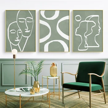 Stil Nordic Perete Pictura Arta Minimalist Abstractă, Geometrică Panza Poster Moderne Imaginile pentru Camera de zi Dormitor Acasă