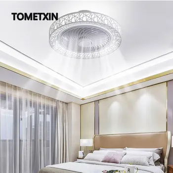 50cm smart led ventilator de tavan ventilatoare cu lumini de control de la distanță decor dormitor ventilator lampa de aer Invizibil WiFi Bluetooth Tăcut