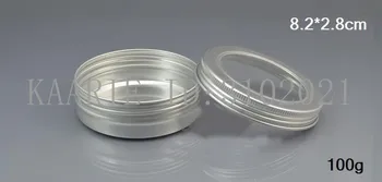 100/150g ML de unică folosință sticla de argint gol rotund de aluminiu, cutii de conserve sticla cu geam capac,luminator Crema de ceai cutie de aluminiu borcan