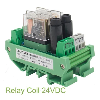 2 Canal 1 SPDT DIN Rail Mount OMRON G2R 24V DC/AC cu siguranță Interface Relay Modul de