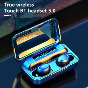 Wireless Căști F9-5C TWS Digitale fără Fir Bluetooth Căști Stereo Sunet de Telefon 5.0 9D Accesorii Pentru Telefoane S0T4