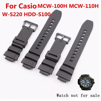 Accesorii ceas Pentru Casio W-S220 HDD-S100 MCW-100H MCW-110H Rășină Curea Barbati Curea de Ceas
