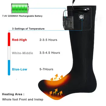 Salvatorul Termic Încălzit Șosete pentru Femei, Bărbați Picior Încălzit Electric Baterie Reincarcabila Încălzire Șosete