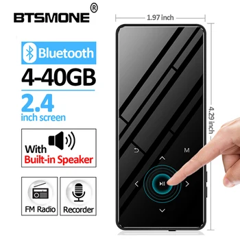 BTSMONE Nou Bluetooth Versiunea 4.2 touch screen MP3 player 40G Bulit-in Difuzor HIFI Lossess Audio Portabil MP3 player cu FM