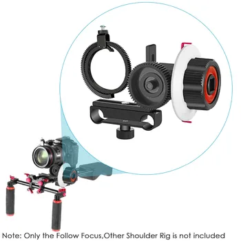 Neewer Follow Focus cu Viteze Inel de Centura pentru Canon și Alte DSLR Camera Video DV Video Dedicat 15mm Rod Film Face Sistemul