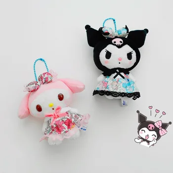 Lolita Serie Japoneze Kawaii Kuromi de Pluș Pandantiv Jucărie Loli Dress-up, Melodia Mea de Pluș Breloc Păpuși Peluche Ornamente Fete Cadou