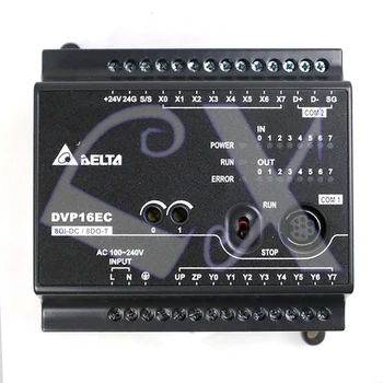 Ping Original Delta PLC controler DVP16EC00T3 PLC EC3 seria 100-240VAC 8DI 8DO ieșire tranzistor în cutie
