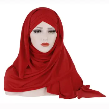 Musulman Instand Șal Hijab, Vălul Crucea De Gât Eșarfă Hijab-O Singură Bucată Hijabs Hanorac Cu Capac Eșarfă Islamic Threadable Voal