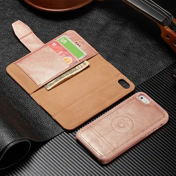 2 in 1 Detasabil Multifuncțional Magnetic de Caz Pentru iPhone 5S Caz din Piele Portofel Cover Pentru iPhone 5 SE Flip case Cu Bani Slot