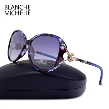 Blanche Michelle 2019 Înaltă Calitate Polarizat ochelari de Soare pentru Femei Brand Designer UV400 Gradient de Ochelari de Soare Perla oculos Cu Cutie