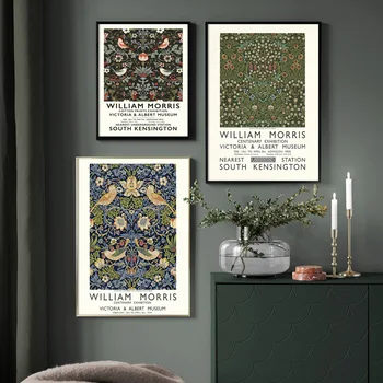 William Morris Natura Plantelor Grădină De Flori Arta De Perete Panza Pictura Nordică Postere Si Printuri Poze De Perete Pentru Living Decorul Camerei