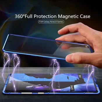 Caz Magnetic pentru Xiaomi 6x a2 8 8 9 lite 9SE Km 10 10 lite Ms4 Dublă față-Verso Sticla caz de Protecție telefon mobil caz