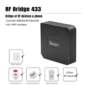 Sonoff RF Pod Smart Home Security Kit 433MHz Wifi Wireless Convertor de Semnal PIR2/DW1 Ușă Fereastră Senzor de Alarmă Acasă de Automatizare