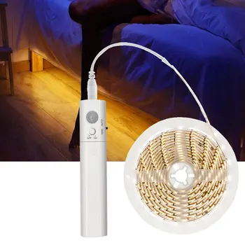 Lumini LED Benzi Flexibile Mișcare LED-uri Senzor de Lumina pentru Dormitor Scări Cabinet LB88